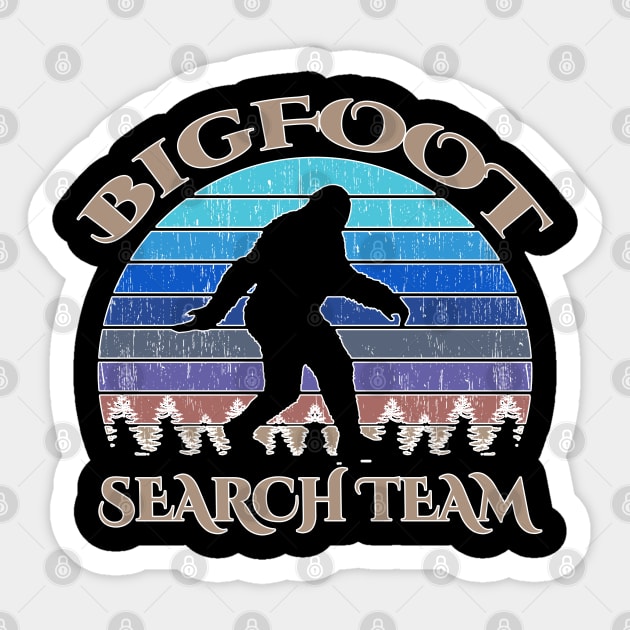 Bigfoot Search Team and Sasquatch T Shirts Sticker by DHdesignerPublic